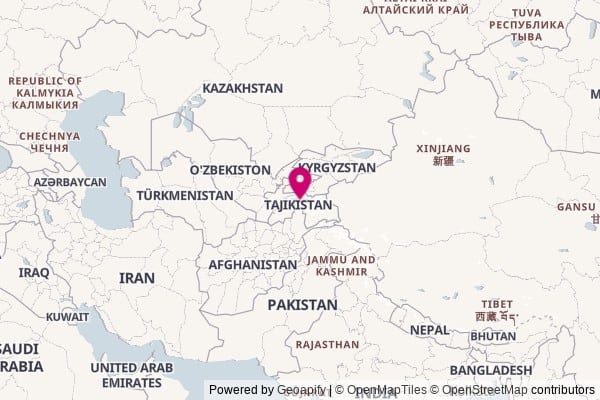 Tajikistan on world map